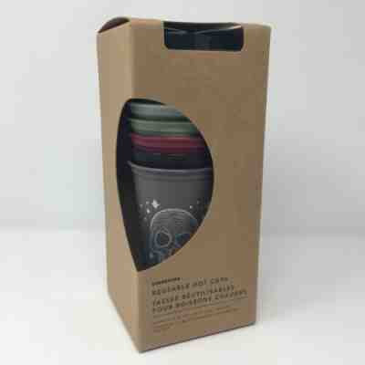 Starbucks 2019 HALLOWEEN 6 Pack Reusable Cups Hot Coffee +Lids Skull Pumpkin NEW - Sold on eBay Dec, 14th 2019 for $26.99