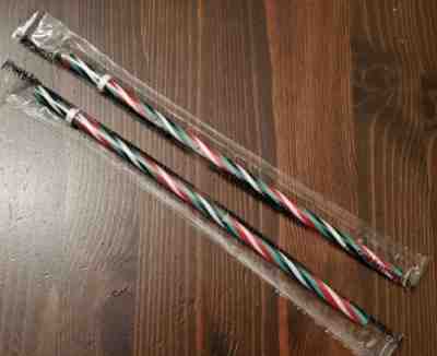 New Sealed STARBUCKS Lot of 2- Candy Cane Straws Reusable Grande Venti Green Red - Sold on eBay Dec, 14th 2019 for $18.00