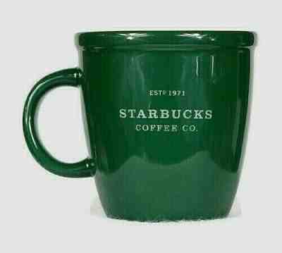 Starbucks 2001 Barista Coffee Mug Christmas Green W/ Silver Print Ceramic 16oz. - Sold on eBay Dec, 14th 2019 for $25.29