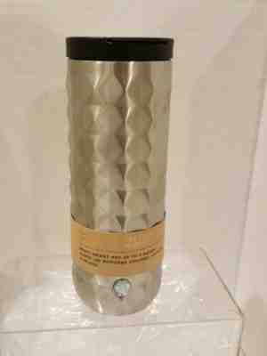 New Starbucks Vacuum insulated Silver Studded Stainless Steel Tumbler 16 oz - Sold on eBay Dec, 14th 2019 for $32.00