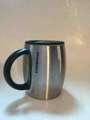 STARBUCKS 2012 SILVER STAINLESS STEEL COFFEE MUG 14oz TRAVEL CUP WITH LID NWOT - Sold on eBay Dec, 14th 2019 for $19.00