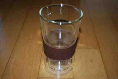 Starbucks Bodum Glass Double Wall Brown Silicone Sleeve Cup Tumbler 10oz Clear - Sold on eBay Dec, 14th 2019 for $31.95
