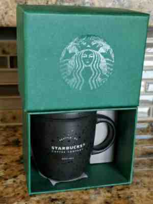 ***STARBUCKS MINI ABBEY MATTE BLACK LASER ETCHED COFFEE MUG 3 Oz BRAND NEW*** - Sold on eBay Dec, 14th 2019 for $17.99