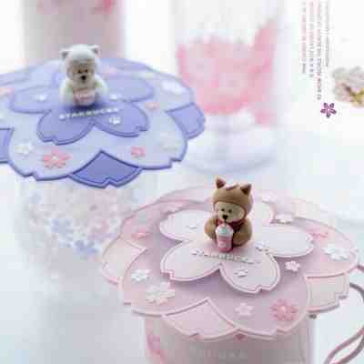 1PCS New 2019 China Starbucks Spring Sakura Pink/Purple Bear Silicone Cup Cover - Sold on eBay Dec, 13th 2019 for $19.99