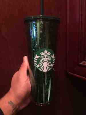 Starbucks 2019 Holiday Limited Green Speckled Glitter Tumbler 24oz Venti - Sold on eBay Dec, 13th 2019 for $25.00