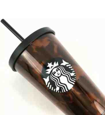 Starbucks Tortoise Shell Print Cold Cup Tumbler To Go 16 oz SKU# 762111332882 - Sold on eBay Dec, 13th 2019 for $25.00