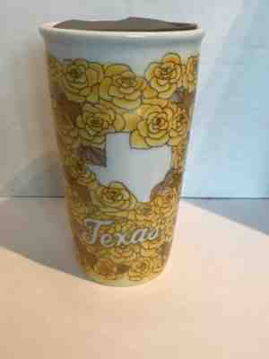 Starbucks Unique Ceramic To Go Cup Travel Tumbler Mug Lid Texas 10 Oz NEW - Sold on eBay Dec, 13th 2019 for $21.99