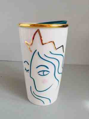 STARBUCKS 2017 Crown Winking Siren Anniversary Double Walled Traveler Travel Mug - Sold on eBay Dec, 13th 2019 for $19.99