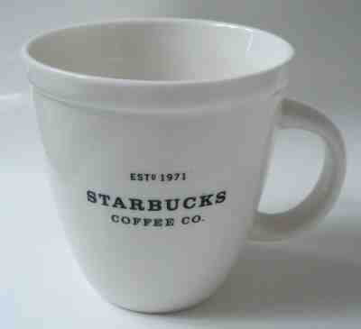 STARBUCKS BARISTA Coffee Tea Mug/Cup White Black Letters 2001 Est 1971 20 oz - Sold on eBay Dec, 15th 2019 for $26.98