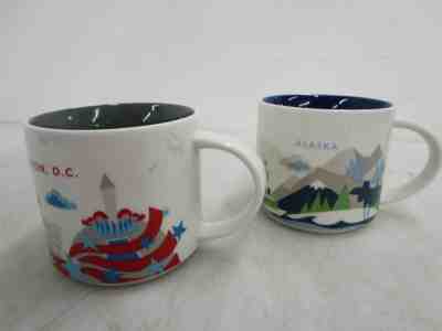 Lot 2 Starbucks Mug YOU ARE HERE Collection Washington DC Alaska 14fl Oz - Sold on eBay Dec, 15th 2019 for $23.01
