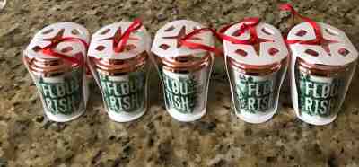 Starbucks Coffee 2017 Green Flourish Tree Ceramic Christmas Ornament-Lot of 5 - Sold on eBay Dec, 15th 2019 for $20.00