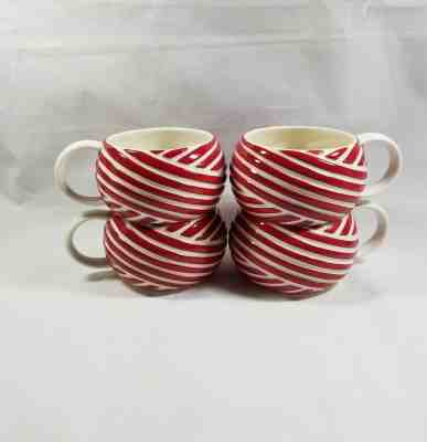 4 STARBUCKS Coffee Tea Cocoa Cup Mug Holiday Christmas Red White Embossed 2013 - Sold on eBay Dec, 15th 2019 for $36.99