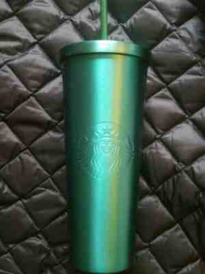Starbucks Cold Cup Tumbler 24oz Venti Grande Size W/ Straw Stainless steel  - Sold on eBay Dec, 15th 2019 for $15.50