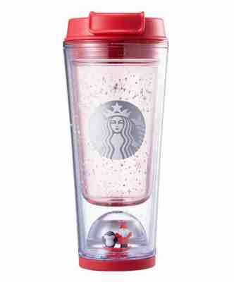Starbucks Korea 2017 Christmas Holiday Friends Waterball Tumbler  - Sold on eBay Dec, 15th 2019 for $24.00