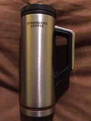 2009 Starbucks Stainless Steel Mug With Wood Grain Handle 16 Oz - Sold on eBay Dec, 15th 2019 for $24.99