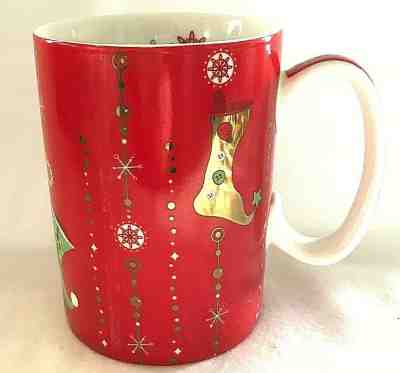 Starbucks Coffee Mug Holiday 2006 Red Stockings Ornaments Christmas 14 oz  - Sold on eBay Dec, 15th 2019 for $18.99