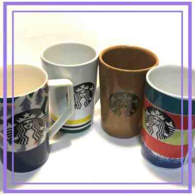 starbucks 12 oz coffee mugs Lot Of 4 - Sold on eBay Dec, 15th 2019 for $22.00