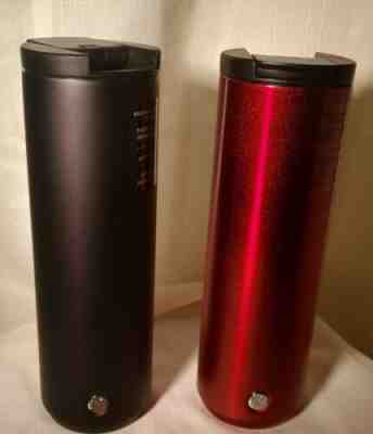Set of 2 Two New Starbucks 2019 Christmas Vacuum Insulated Stainless Steel  - Sold on eBay Dec, 15th 2019 for $15.01