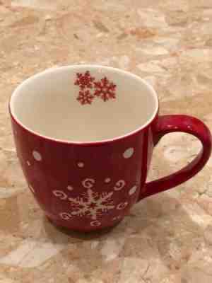 Starbucks Coffee SNOWFLAKE 16oz Mug Cup Holiday 2007 Red Christmas Debossed - Sold on eBay Dec, 15th 2019 for $24.87