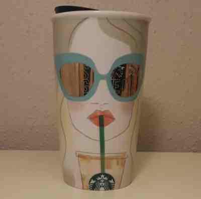 New Starbucks Los Angeles LA Sunglasses Ceramic Tumbler - Sold on eBay Dec, 15th 2019 for $29.74