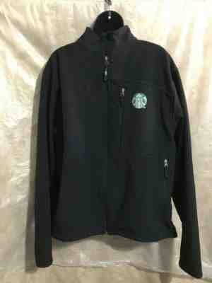 Starbucks Black Stretch Soft Shell Jacket M Unisex Zip Up With Pockets FOSSA - Sold on eBay Dec, 15th 2019 for $36.00