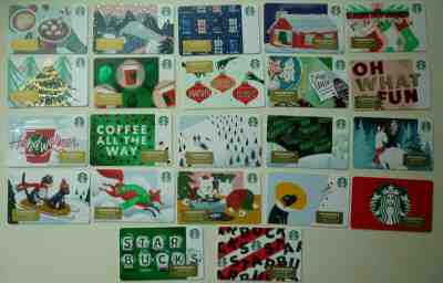 22 - NEW STARBUCKS CARDS CHRISTMAS HOLIDAY 2019 #6171 w/  LINE  MARKS & BARCODE - Sold on eBay Dec, 15th 2019 for $34.99