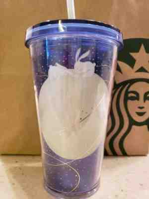 Starbucks Moon Rabbit Mid Autumn 2019 Blue Straw Cup Tumbler asia exclusive - Sold on eBay Dec, 15th 2019 for $18.00