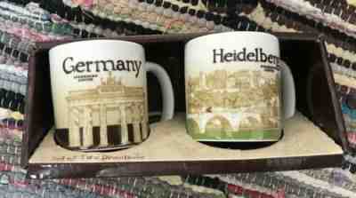 Starbucks 2 Coffee Demitasse Cups Germany and Heidelberg 3fl oz - Sold on eBay Dec, 15th 2019 for $48.99