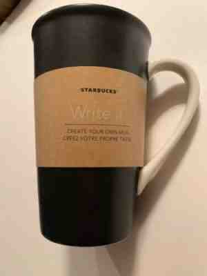 Starbucks Write It Coffee Mug No Pen 2010 Black 16 Oz Create Your Own Mug NWT - Sold on eBay Dec, 15th 2019 for $35.00