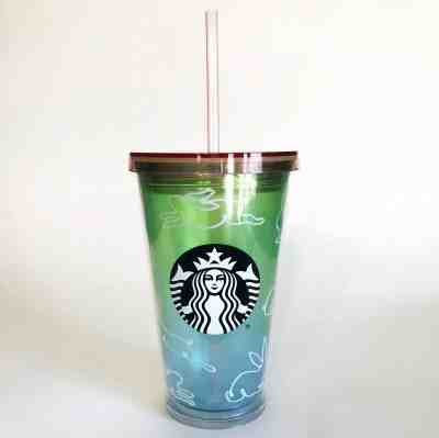 Starbucks Coffee Rainbow Easter Bunny Cold Cup Limited Edition 16 oz Brand New - Sold on eBay Dec, 14th 2019 for $19.97