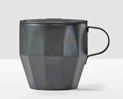 NEW Starbucks 2016 Stainless Steel Faceted Mug With Lid- Black, 14 Fl Oz Verismo - Sold on eBay Dec, 14th 2019 for $30.99