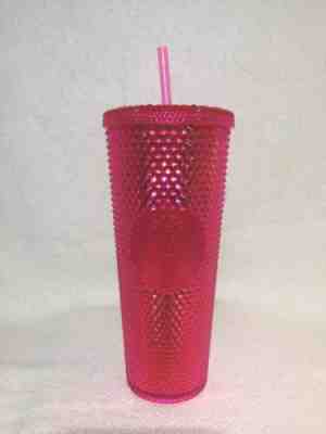 2019 Starbucks Christmas Holiday Studded Bling Pink Red Cold Cup Tumbler Venti - Sold on eBay Dec, 14th 2019 for $28.00
