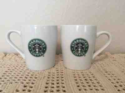 STARBUCKS MERMAID SIREN COFFEE Tea Cup MUG 2007 8 Ounce Logo Green (SET Of 2) - Sold on eBay Dec, 14th 2019 for $17.50