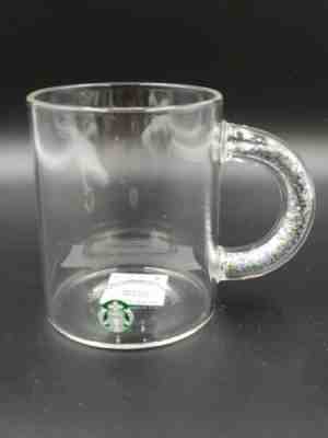 New 2019 Rare Starbucks Holiday Clear Glass Sliver Glitter Handle Mug - Sold on eBay Dec, 14th 2019 for $26.01