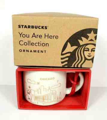 Starbucks You Are Here 2 oz Chicago Holiday Ornament Mug Christmas SKU 2014 YAH - Sold on eBay Dec, 14th 2019 for $22.50