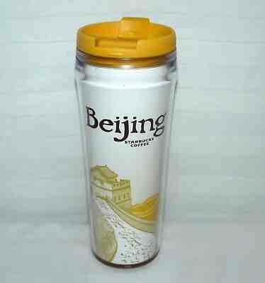 STARBUCKS 2004 12 OZ BEIJING TRAVEL TUMBLER FLIP TOP - Sold on eBay Dec, 14th 2019 for $23.91