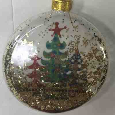 Starbucks Christmas Ornament 2006 Gold Glitter Trees Glass Snow Globe -with box - Sold on eBay Dec, 14th 2019 for $16.99