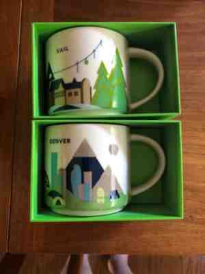 Starbucks You Are Here Denver And Vail  Coffee Mug 14 Oz NEW NIB - Sold on eBay Dec, 17th 2019 for $25.00