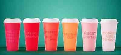 NEW Starbucks 2019 Fall Winter Holiday Christmas REUSABLE HOT CUPS  6 pack - Sold on eBay Dec, 17th 2019 for $19.49