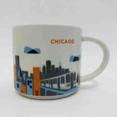 Starbucks You Are Here YAH Collection Chicago 2014 coffee cup mug 14 oz  - Sold on eBay Dec, 17th 2019 for $29.99