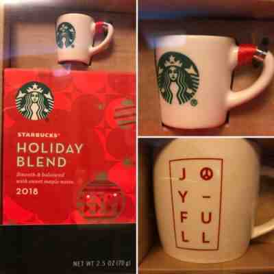 NIB Starbucks Holiday Christmas Joyful Mugs, Ornament & Coffee Box Gift Set - Sold on eBay Dec, 16th 2019 for $27.00