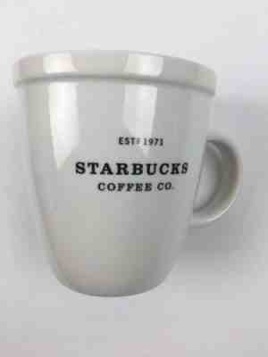 2001 Starbucks Barista Abbey 16oz Coffee Mug White Logo Est 1971 Black Lettering - Sold on eBay Dec, 16th 2019 for $21.05