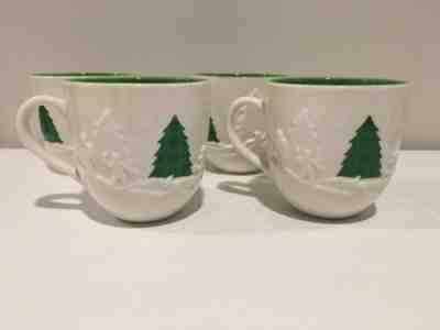 4 Starbucks 2006 Mug lot 3D Christmas Tree Winter Sledding Holiday 16 oz.   - Sold on eBay Dec, 16th 2019 for $39.00