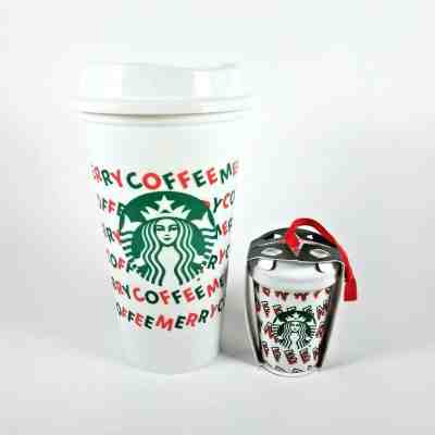 Starbucks Holiday 2019 Reusable Hot Cup Merry Coffee Christmas & Merry Ornament - Sold on eBay Dec, 16th 2019 for $18.99