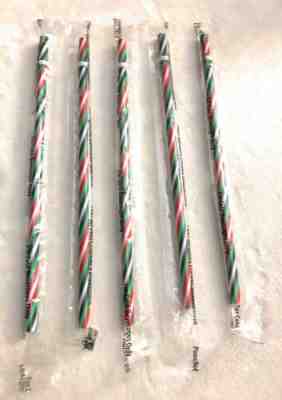 NEW Lot of 5 x Starbucks Holiday 2019 VENTI Cold Cup Straws Green Red White - Sold on eBay Dec, 16th 2019 for $16.00