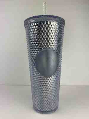 NEW STARBUCKS 2019 Venti Bling Platinum  Studded Cold Cup Tumbler WINTER HOLIDAY - Sold on eBay Dec, 16th 2019 for $28.50
