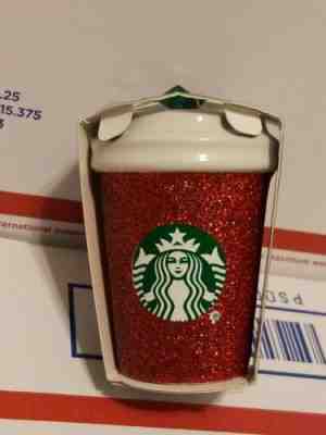 Starbucks Holiday 2019 Red Glitter Cup Ornament Christmas Stocking Stuffer RARE - Sold on eBay Dec, 16th 2019 for $16.99