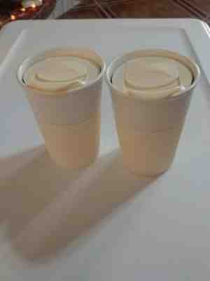 STARBUCKS ceramic 8 oz travel coffee  tumblers (set of 2) - Sold on eBay Dec, 16th 2019 for $26.00