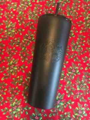 New Starbucks 2018 MATTE BLACK Stainless Steel Cold Cup Tumbler Venti 24 oz - Sold on eBay Dec, 16th 2019 for $38.00