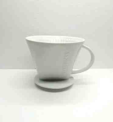 Starbucks Pour Over Drip Filter Coffee Ceramic White Cone Holder Over Mug Cup - Sold on eBay Dec, 16th 2019 for $21.99